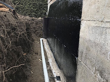 Installation of a French drains step 2