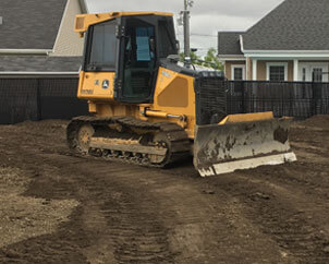 Bulldozer for ground leveling