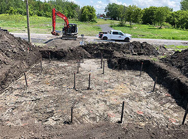 Excavation of house and multi-family homes